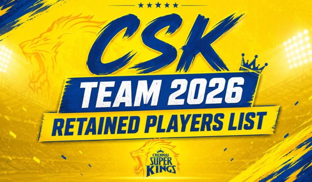 CSK Team 2026 Retained Players List
