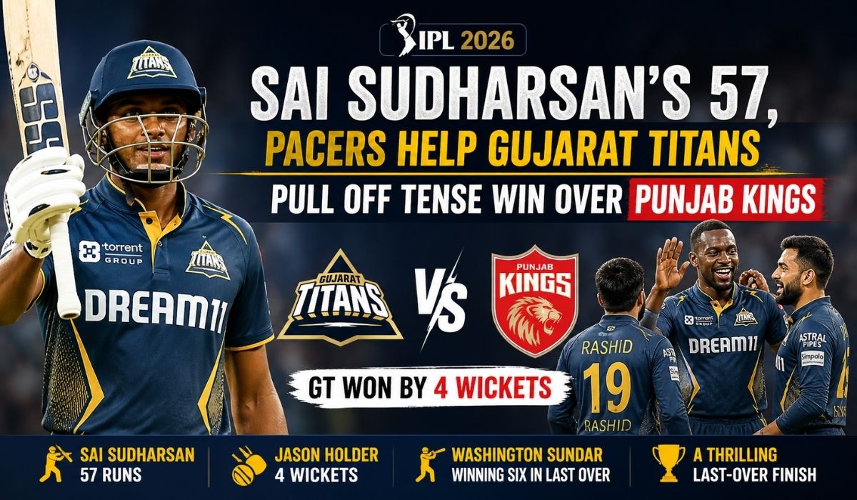IPL 2026: Sai Sudharsan’s 57, Pacers Help Gujarat Titans Pull Off Tense Win Over Punjab Kings