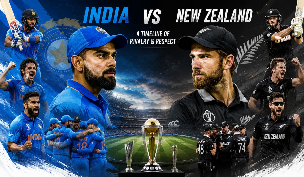 India National Cricket Team vs New Zealand National Cricket Team Timeline